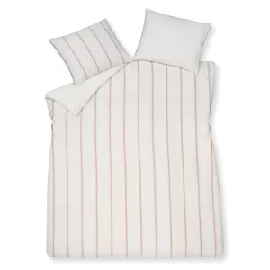 Vandyck Pure Linen/Cotton Blush Stripes Set