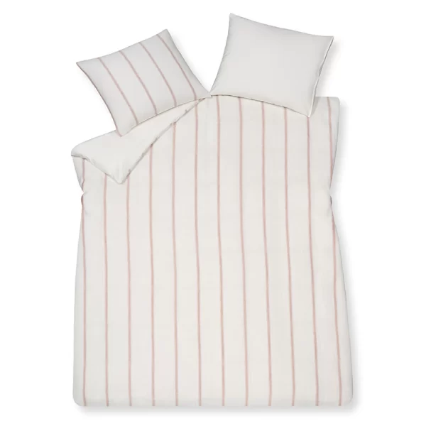 Vandyck Pure Linen/Cotton Blush Stripes Set