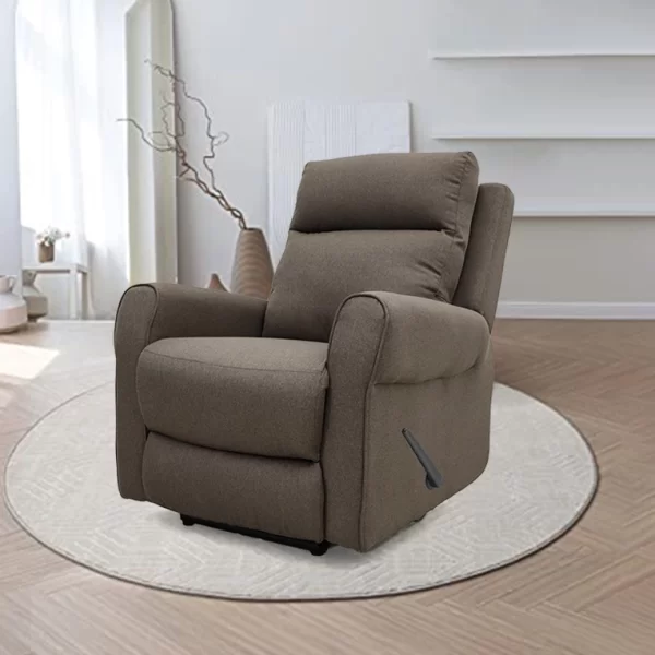 Manual Recliner Chair Brown