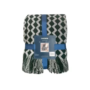 ZIGZAG Throw Blanket Green