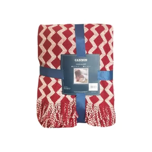 ZIGZAG Throw Blanket Red