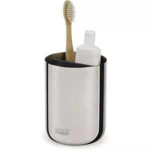 EasyStore™ Luxe Stainless-steel Toothbrush Caddy