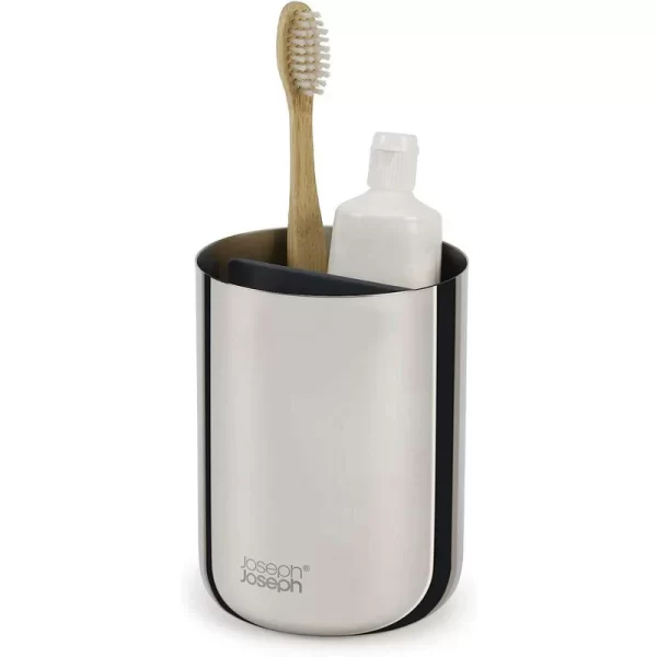EasyStore™ Luxe Stainless-steel Toothbrush Caddy