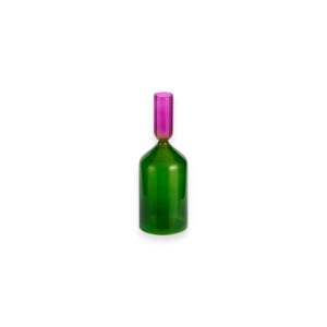 CANDLE HOLDER GREEN AND PINK