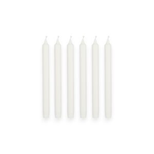 S6 CANDLE DINNER STEARIN WHITE