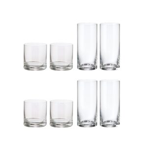 S8 BARWARE SHORT GLASS 410 ML X 4 LONG GLASS 470 ML X 4
