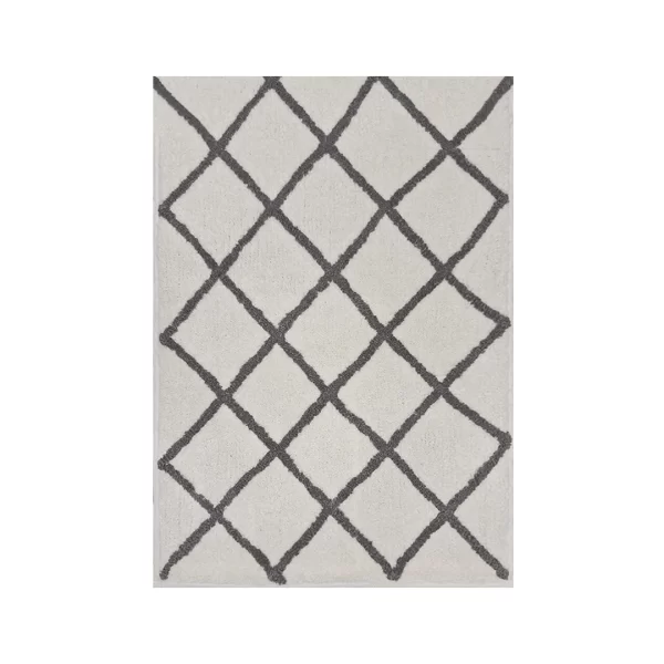 DIAMOND Bath Rug White
