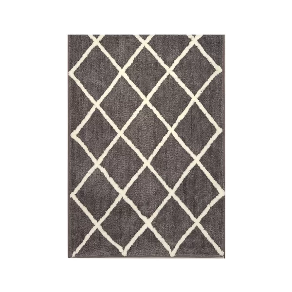 DIAMOND Bath Rug Grey