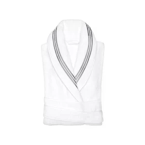 Bourdon Bathrobe White/Silver