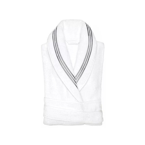 Bourdon Bathrobe White/Silver