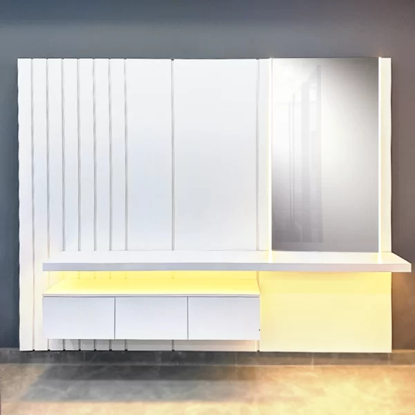 Vanity Crystal Wall unit with Mirror and drawers