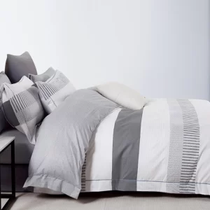 Grey MultiStripe Bed Set