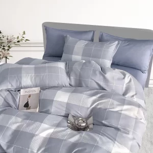 Grey Squares Bed Set