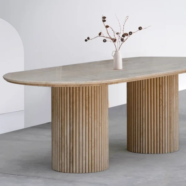 Travertine Ramada Dining Table
