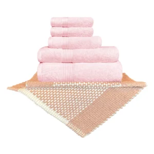 Pink Towels and Bathmat Bundle