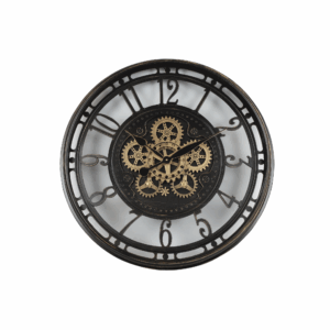 WALL CLOCK NORRIS ROUND BLACK