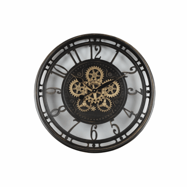 WALL CLOCK NORRIS ROUND BLACK