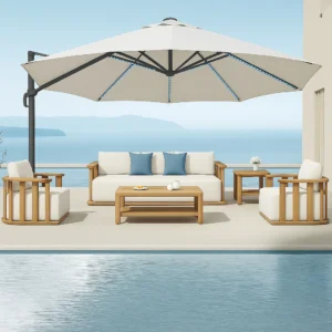 Square Led Umbrella 3x3M