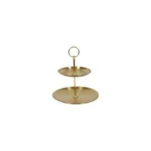 2 TIERD STAND METAL GOLD