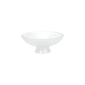 GLASS DISH LINES WITH FOOT