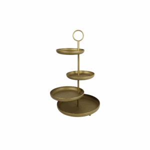 ROUND TIERED STAND FABIEN GOLD