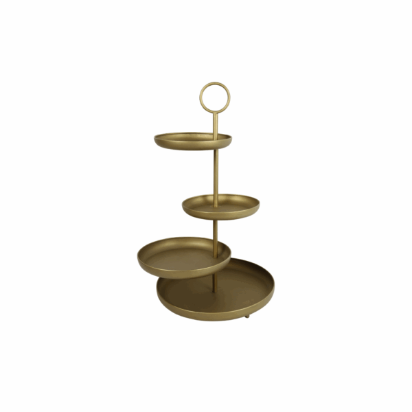 ROUND TIERED STAND FABIEN GOLD