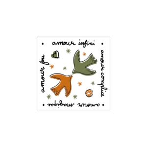 S20 PAPER NAPKINS LOVE BIRDS