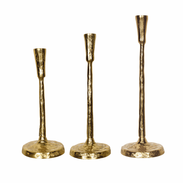 S3 CANDLE HOLDER ALICE GOLD