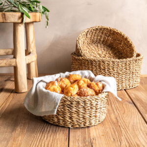 S3 ROUND BASKET SEA GRASS