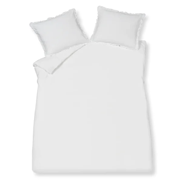 PURE 83 Percale Ruffle Cover Set - White
