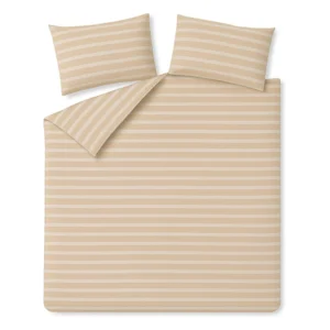 Stripe Bed Set Beige - 1cm