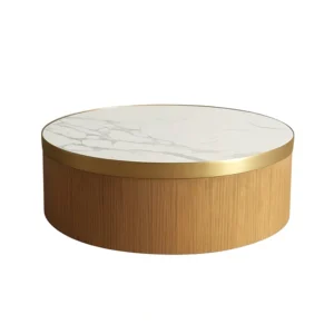 CG Gold-Wood Round Centre Table