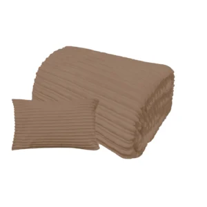 SHERPA Blanket Multistripe Dark Beige