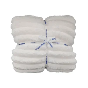 Throw Blanket Wide Rib White