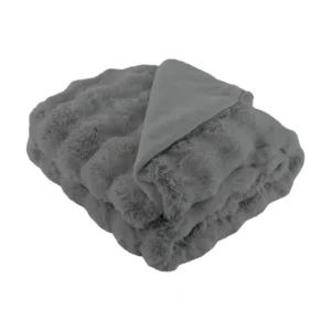 Blanket Rabbit Fur - Bubble Dark Grey