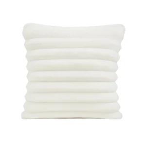 Plush Cushion Wide Rib White