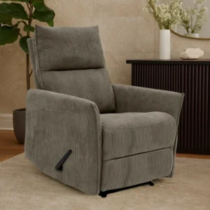 Velvet Taupe Manual Recliner