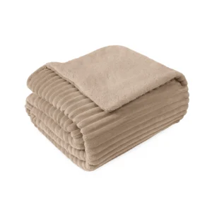 BLANKET SHERPA WIDE RIB BEIGE