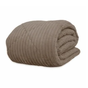 COMFORTER SHERPA WIDE RIB BEIGE