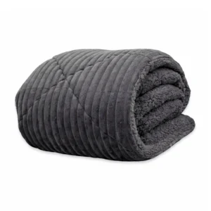 COMFORTER SHERPA WIDE RIB DARK GREY