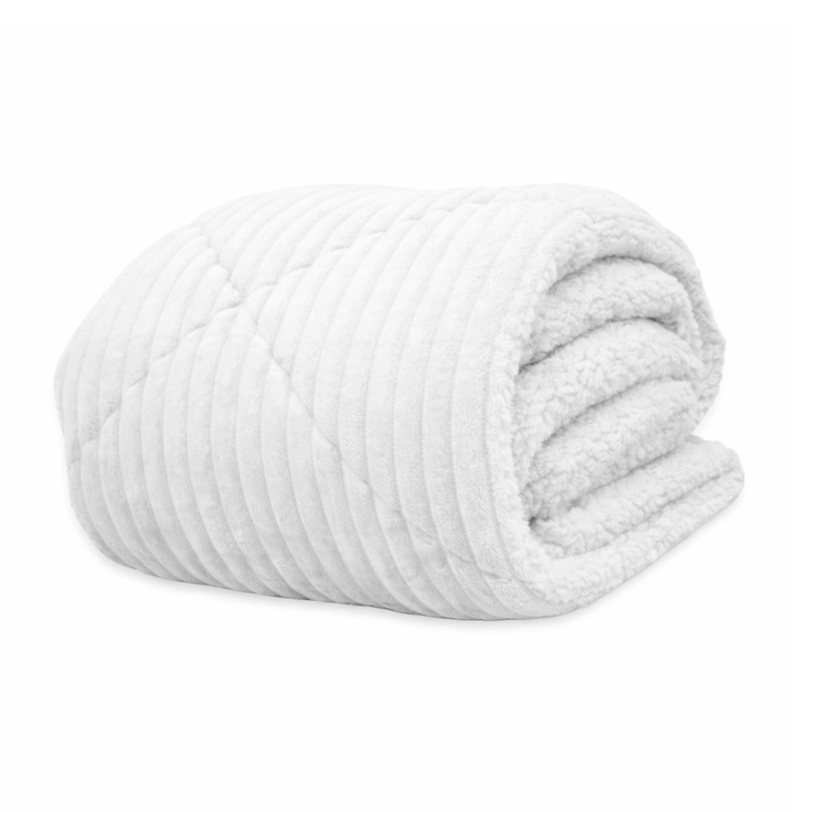 COMFORTER SHERPA WIDE RIB WHITE