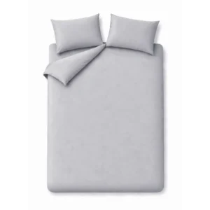 BAMBOO BED SET GREY METAL