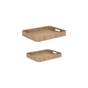 S2 TRAYS NATURAL RECTANGLE
