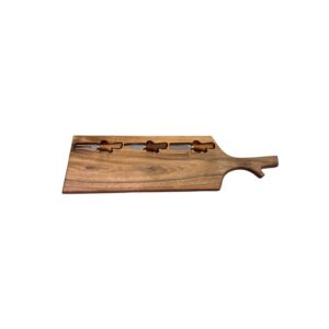 S4 SERVING BOARD AND 3 KNIVES