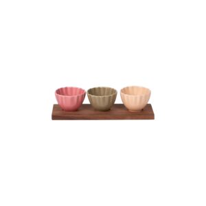 S4 SERVING BOWLS AGRA WITH TRAY