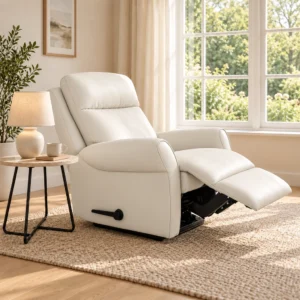 Manual Recliner Chair Ivory